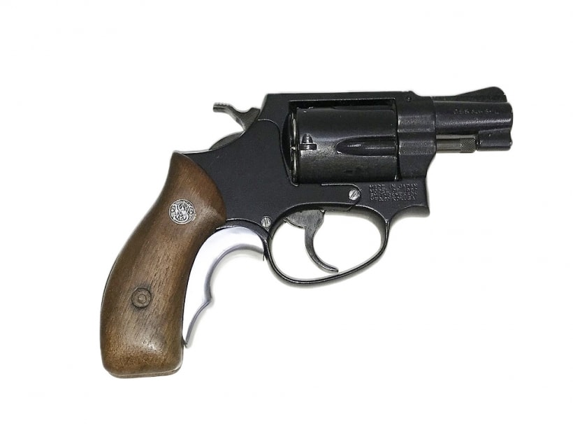 コクサイ] S&W M36 2インチ 発火モデルガン 塗装&木製グリップカスタム