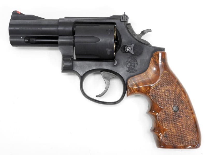 MGC]S&W M586 コンバット・マグナム 3インチ HW 木目調グリップ (中古 