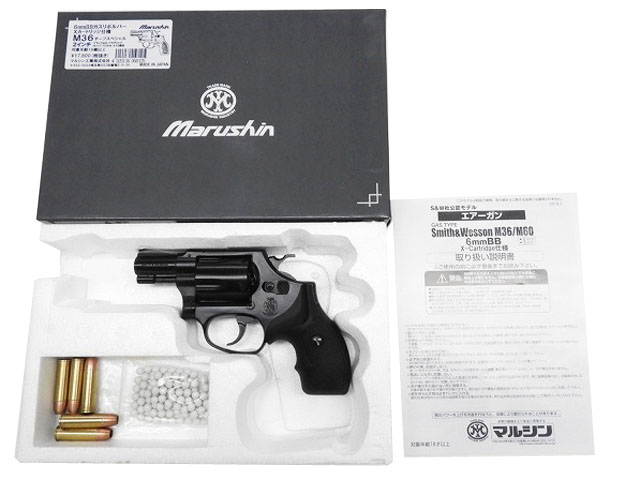 [マルシン] S&W M36 チーフスペシャル 6mmXカートリッジ 【マットブラック/2インチ】 (中古)