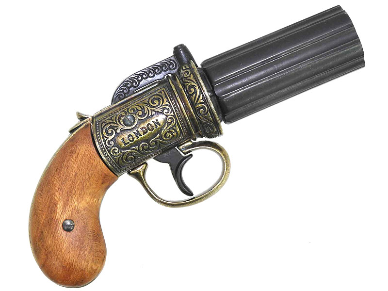 DENIX] England 1840 ペッパーボックスリボルバー 装飾銃 (中古 