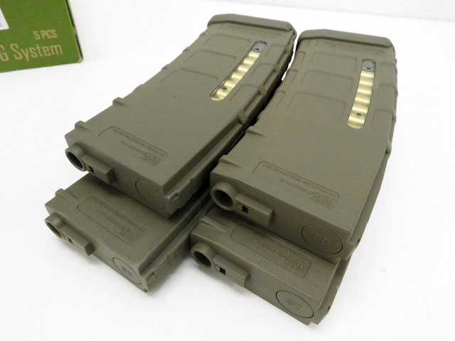 Beta Project] AEG PTS MAGPUL PMAG 75連/ABS ダークアース 4本セット