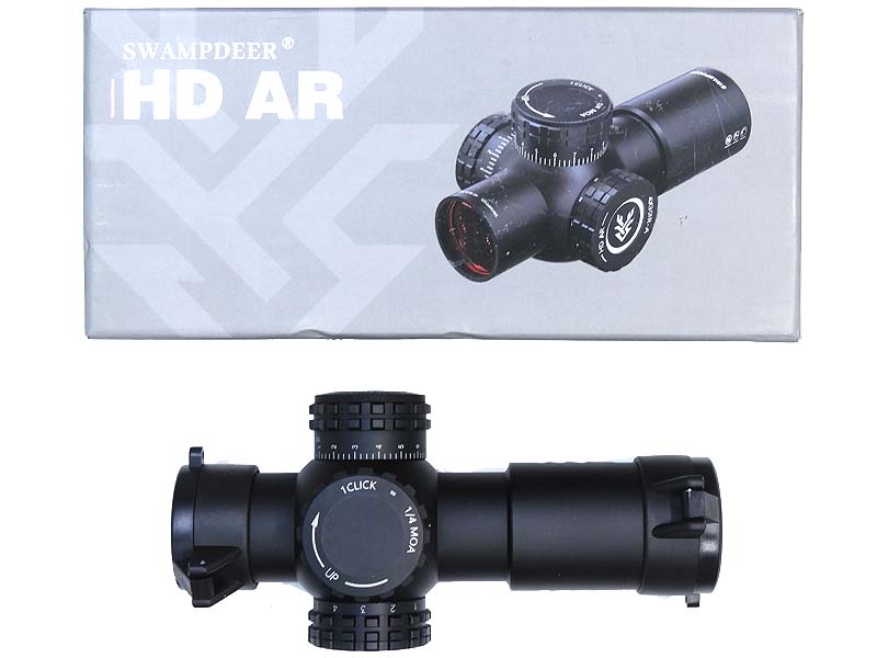 [SWAMP DEER] HD AR 4x30 IR ライフルスコープ ショート 3倍～ ピカティニー Φ30mm SWP-HDAR 4x30IR 水平器内蔵型 (新品)