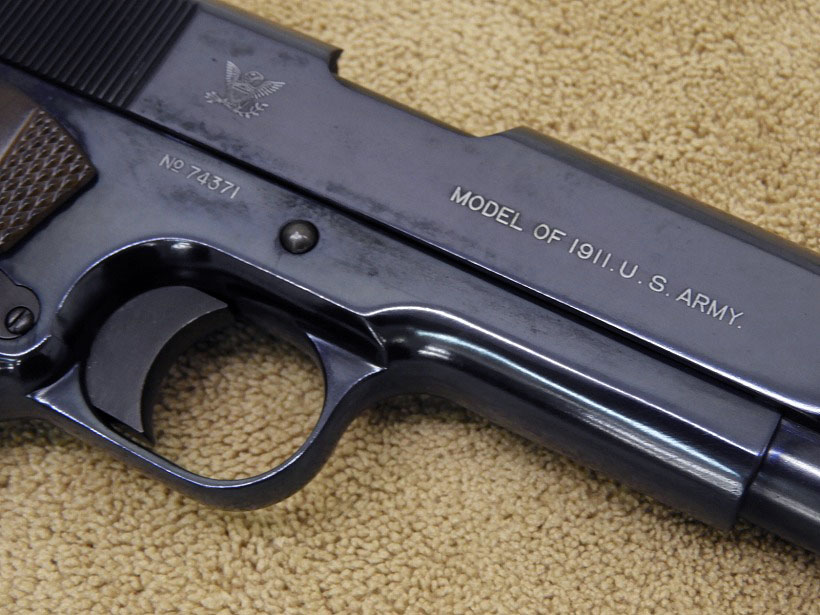 WA] SFA M1911/ガンブルー ホワイト刻印 マグナブローバック ガスガン ...