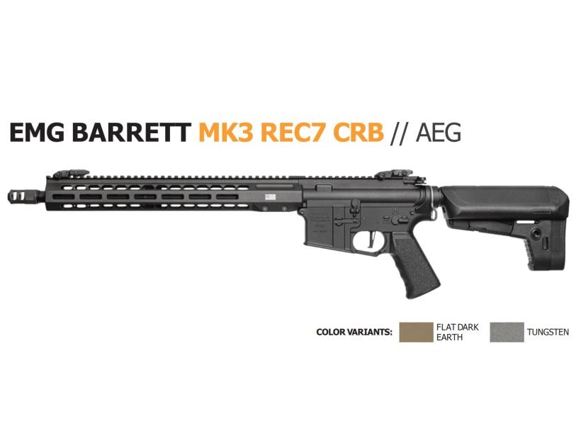 [KRYTAC] EMG BARRETT MK3 REC7 CRB 電動ガン 【実銃メーカー公式】 (新品予約受付中! 特典あり)