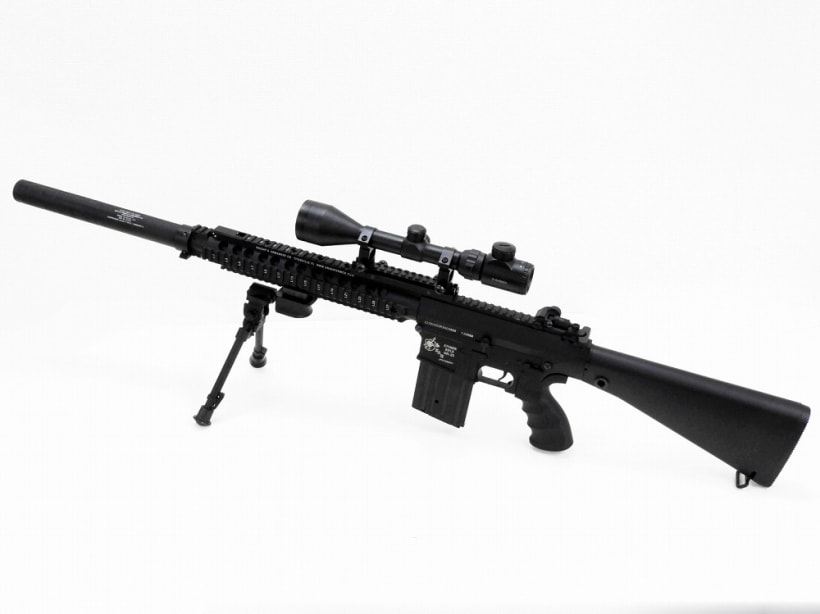 [S&T] SR25 フルメタル電子トリガー G2メカボックス 軽量ギア 強化ピストンカスタム (中古)