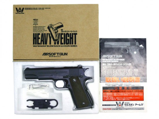 [WA] コルトガバメント M1911A1 ミリタリーモデル HW マグナ ガスブローバック (中古)