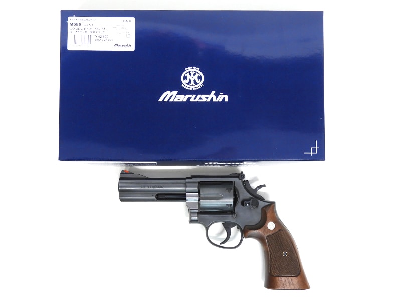 [マルシン] S&W M586 4インチ 木製グリップ 発火モデルガン 完成品 エクセレントHW (新品)