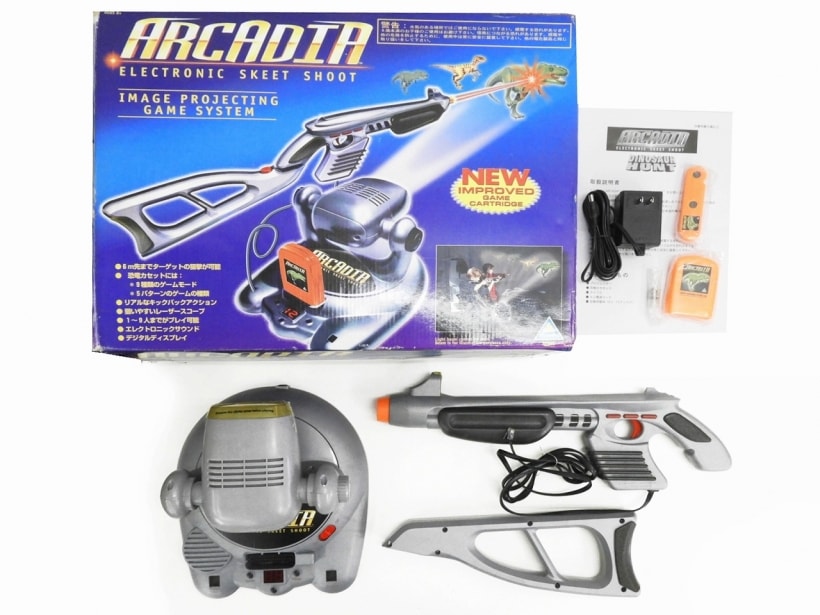 [TOYMAX] Arcadia Electronic Skeet Shoot 光線銃ゲームマシン 通電不可 (未使用)